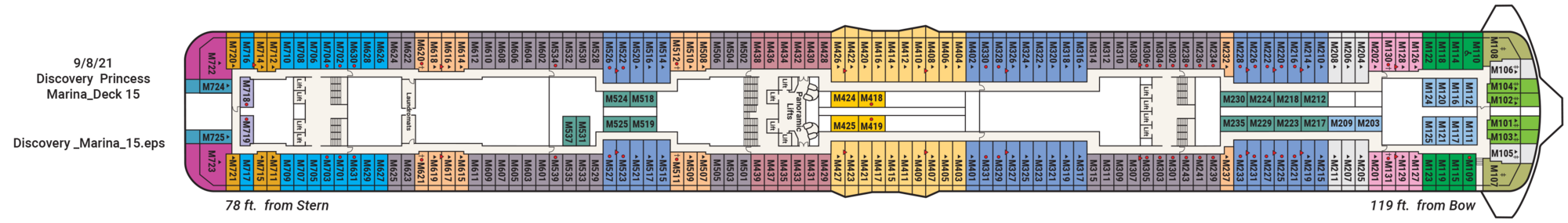 Deck 15 - Marina plan